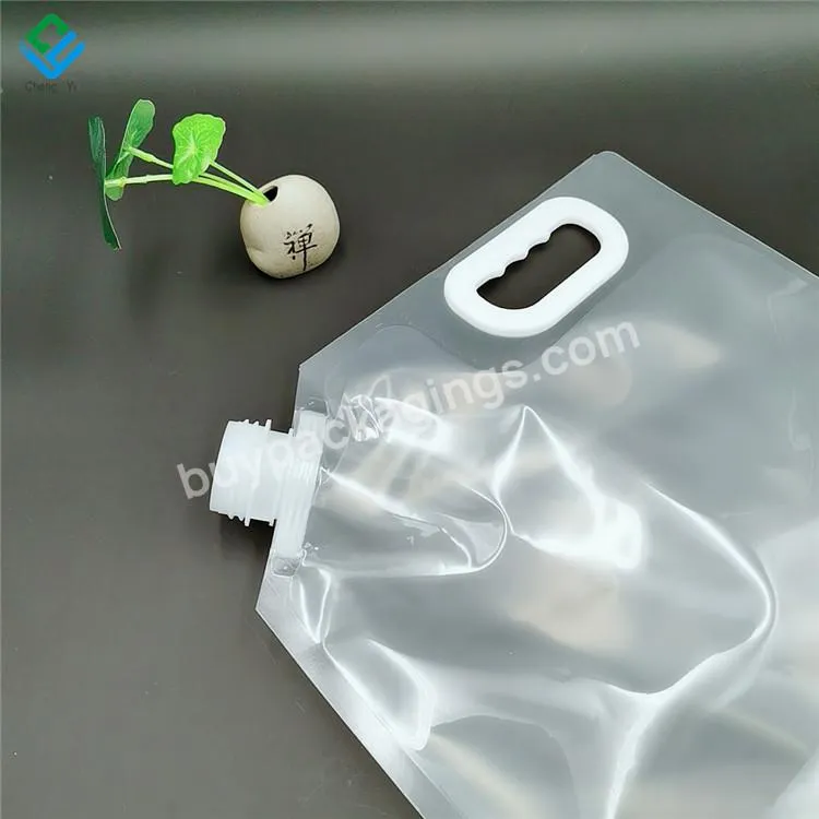 Spot 5l Spout Bag Small Batch Customized Transparent Juice Packaging Bag With Handle Beer Bag