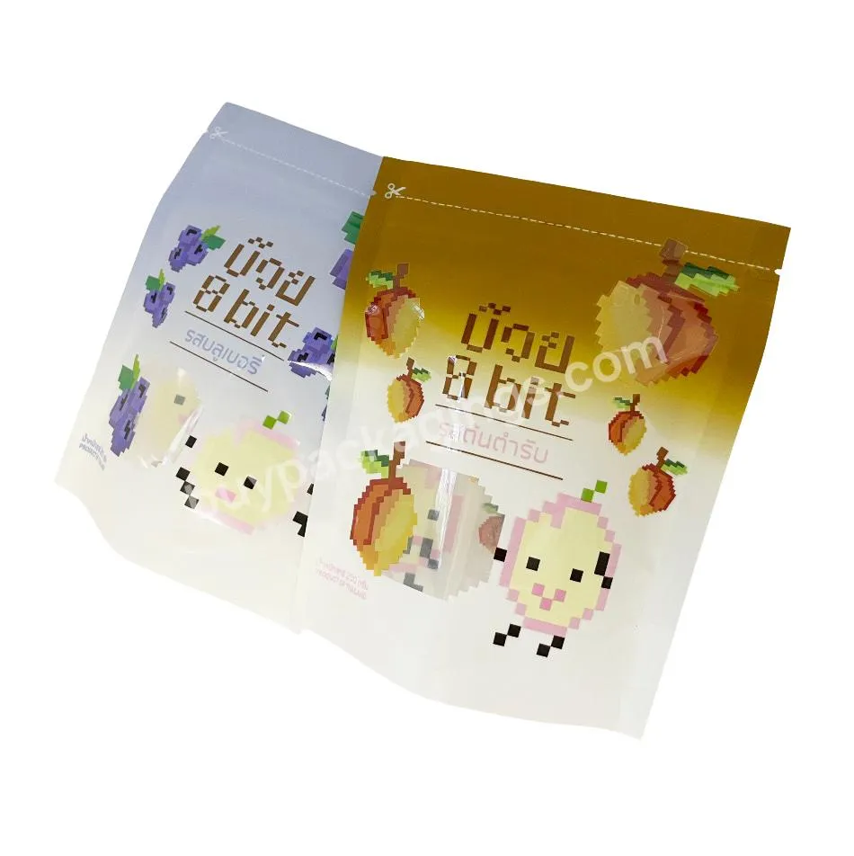 Spot Uv Printing Stand Up Pouch With Zipper For Packing Snack Nut Printing Packaging Bag Baby Food Pouch