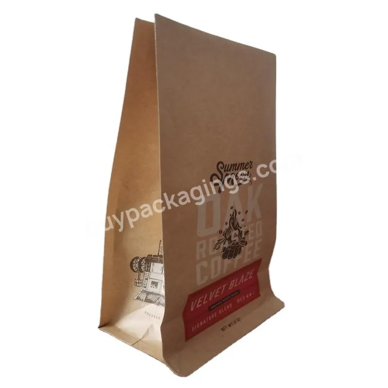 Stand Up 250g 500g 1kg Stand Up Paper Aluminum Foil Coffee Bag With Valve