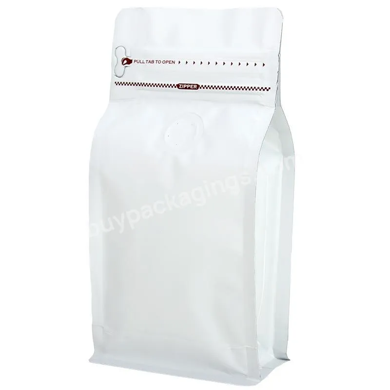 Stand Up Aluminum Foil Packaging Flat Bottom Bag/ Free Sample Coffee Bean Bag Pouch With Air Valve