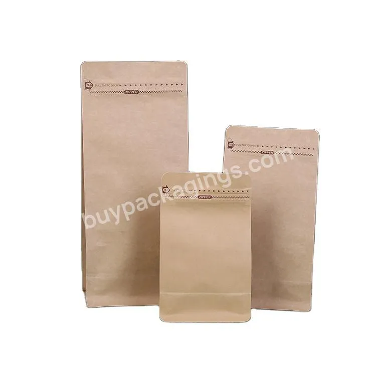 Stand Up Craft Paper Pouch Soap 10 Kg Plastic Flat Bottom Zipper Paper Foil Nut Customs Zipper Bag For Nut Spice Tea Packaging