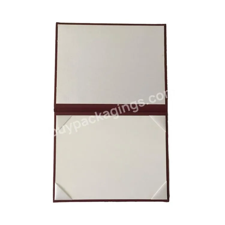 Standard Custom 4mm Foam Diploma Certificate Award Holders,High Quality Textured Leatherette Scroll Certificate Holder