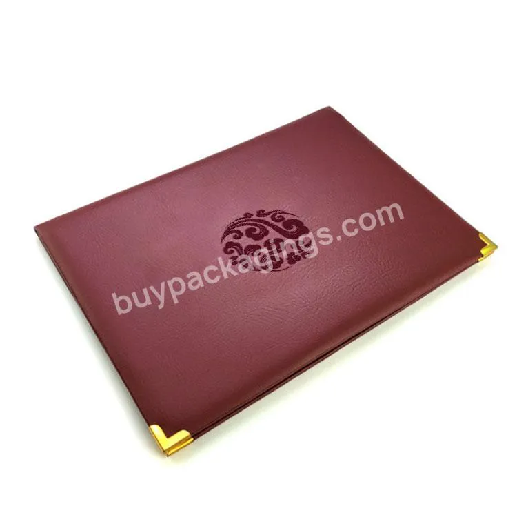 Standard Custom 4mm Foam Diploma Certificate Award Holders,High Quality Textured Leatherette Scroll Certificate Holder