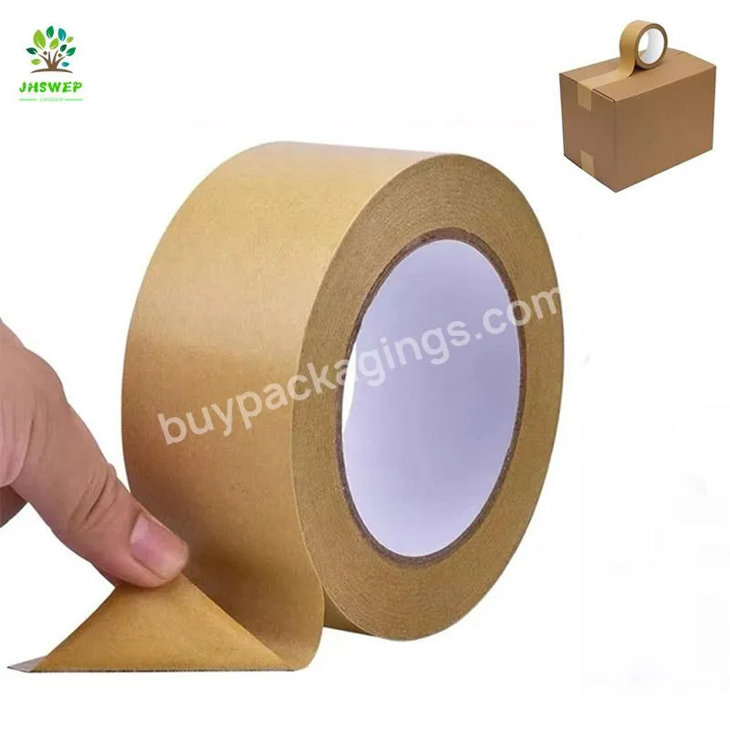 Starch Glue High Quality Reinforced Carton Sealing Eco Custom Printed Water Activated Kraft Paper Tape