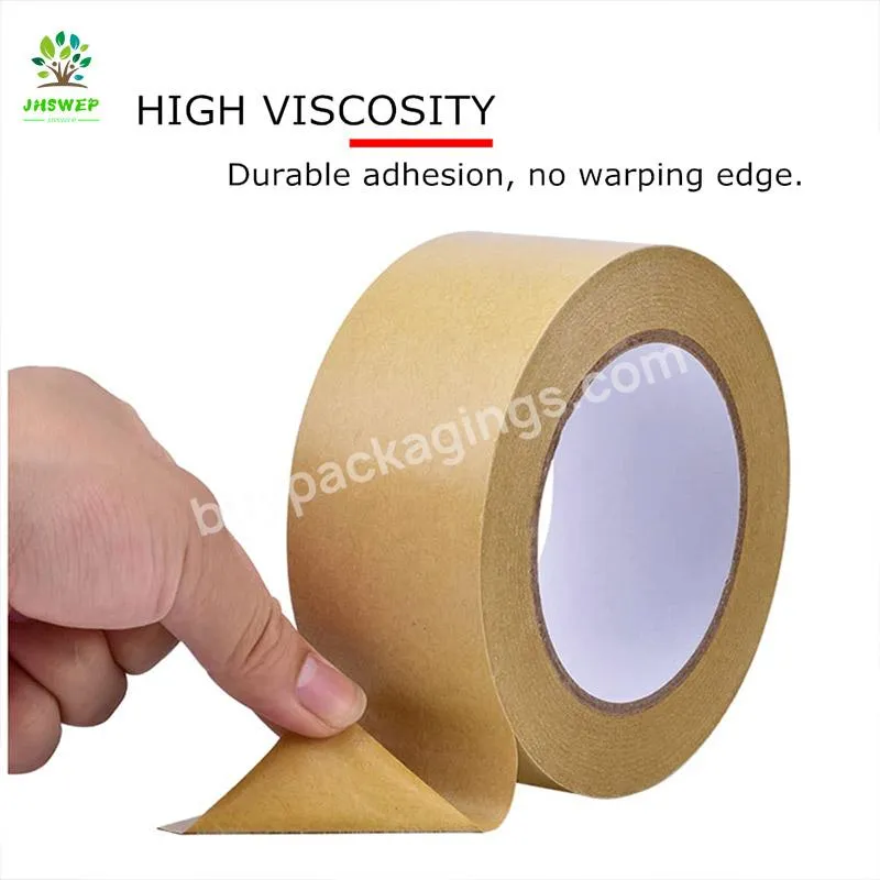 Starch Glue High Quality Reinforced Carton Sealing Eco Custom Printed Water Activated Kraft Paper Tape