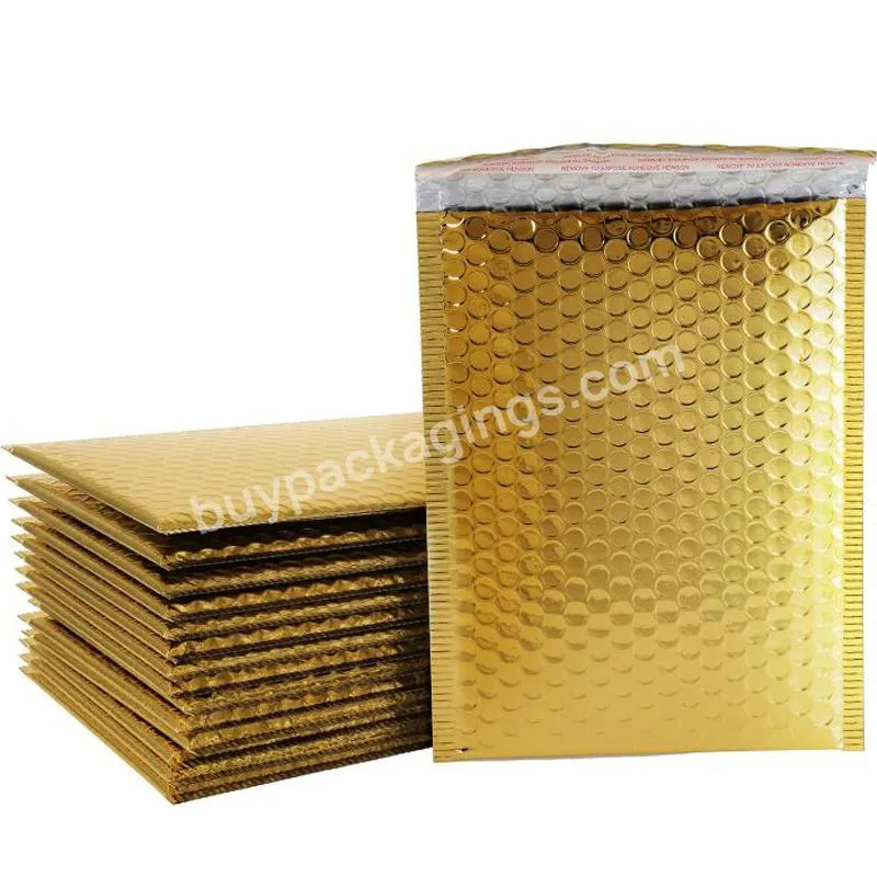 Stock In Usa Warehouse Custom Print Aluminum Rose Gold Silver Packaging Envelope Blue Brown Poly Bubble Mailer