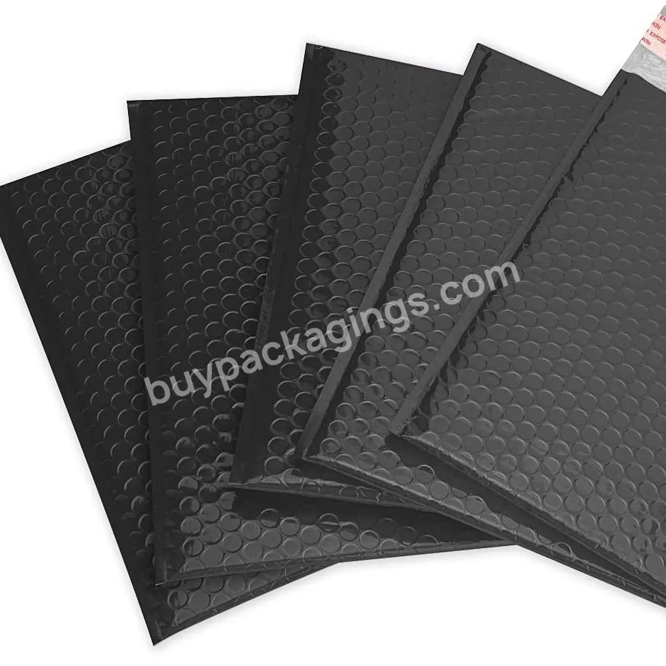 Stock Sizes Waterproof Padded Envelopes Black Bubble Mailers,Customized Logo Self Seal Protective Packaging Poly Bubble Bags