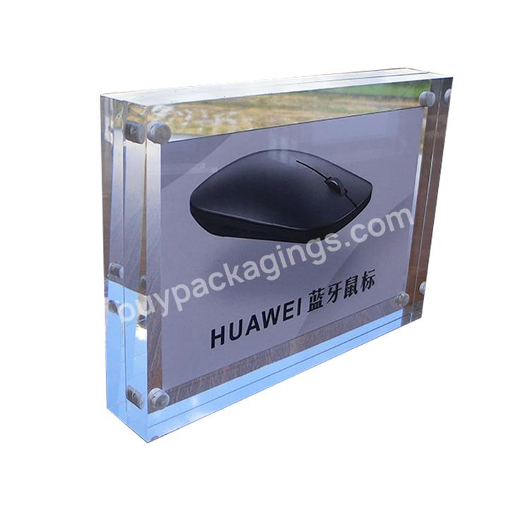 Strong Magnetic Acrylic Table Sign Crystal Display Card Photo Frame Price Plate Price Tag Sign Table Card - Buy High Grade Label Rack Exhibition Board Customization,Transparent Acrylic Strong Magnetic Wall Sticker Price Plate,Crystal Price Tag Thicke