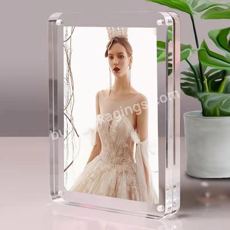 Sturdy Affordable Round Corner Magnetic Acrylic Photo Picture Frame - Buy Clear Acrylic Photo Frame Round Corner Gift Picture Frame With Magnet,Hot Sale 4*6 Acrylic Transparent Round Corner Double-sided Magnetic Desktop Photo Frame,Creative Acrylic R