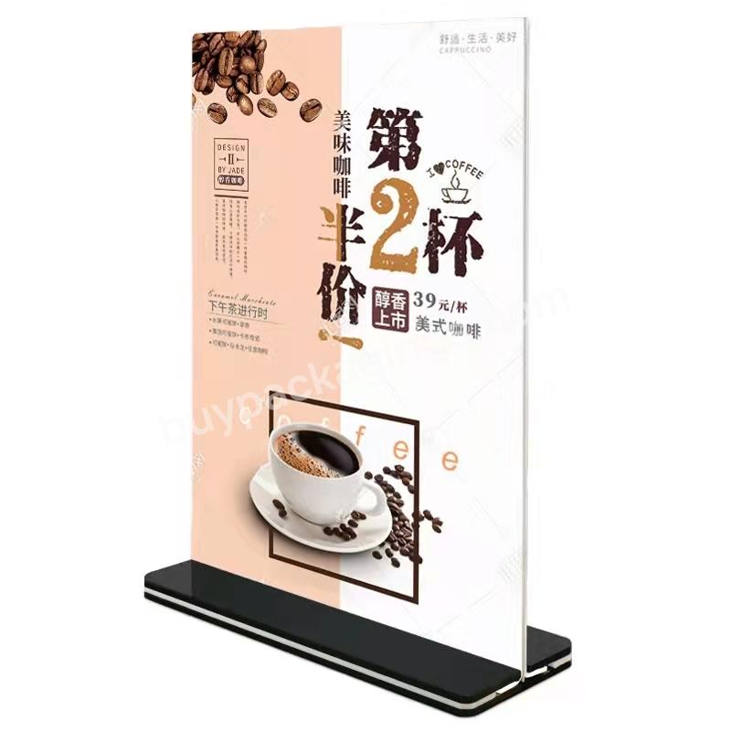 Tabletop Menu Display Stand Table Standee Acrylic Sign Holder