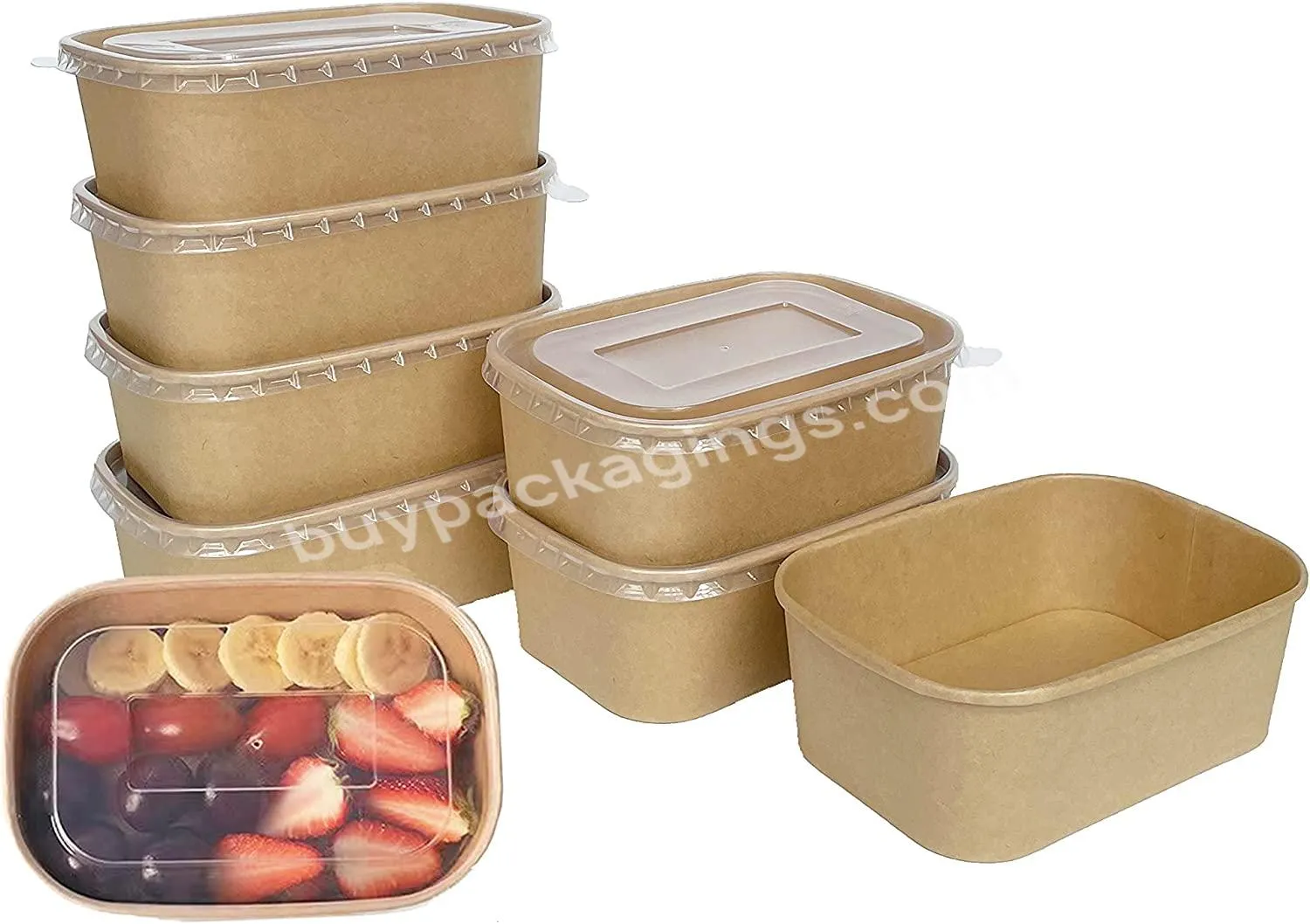 Take Out Containers Disposable Eco-friendly Meal Prep Container With Lid Paper Bowls With Lids To Go Food Containers Take Out Bo - Buy Paper Bowls,Extra Large Salad Bowl,Disposable Soup Bowl.