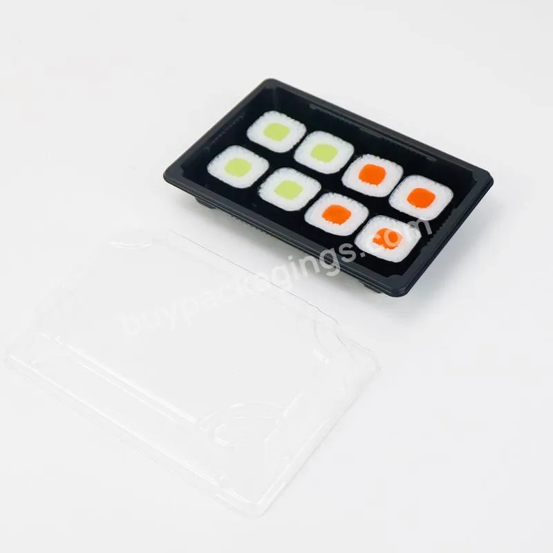 Takeway Picnic Eco Friendly Disposable Custom Plastic Japanese Sushi Box With Clear Lid