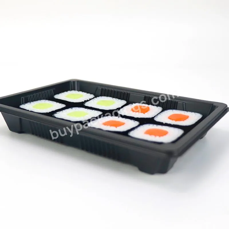 Takeway Picnic Eco Friendly Disposable Custom Plastic Japanese Sushi Box With Clear Lid