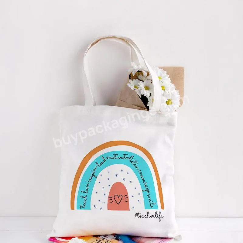 Teachers Gift Teacher Tote Bag The Seeds Of Knowledge Printed Casual Shoulder Bag Foldable Women Canvas Bags