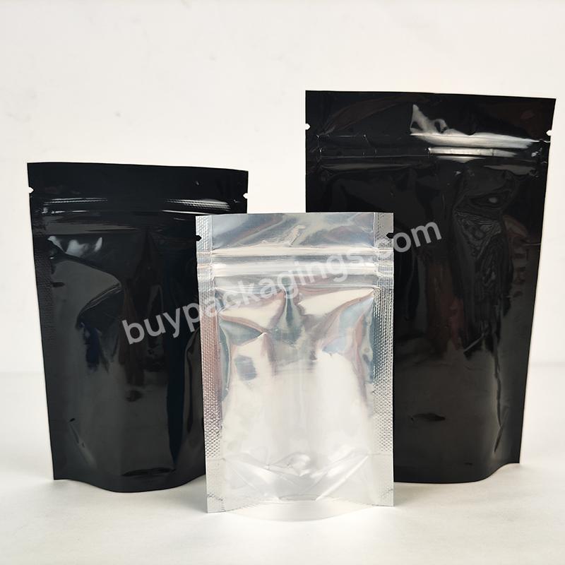 Thick Aluminum Foil Ziplock Yin Yang Sealable Tin Tie Packaging Bag For Tea Cat Dog Food Mylar Bag