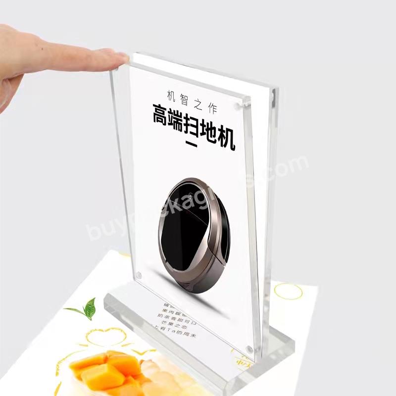 Thickened Strong Magnetic Transparent Menu Top Sign Table Holder Table Display Poster Stand - Buy Slot Type A5 Size Acrylic Strong Magnetic Table Card A5 Display Stand Card Display Board Acrylic Card Display Stands,Strong Magnetic Acrylic Poster Tabl