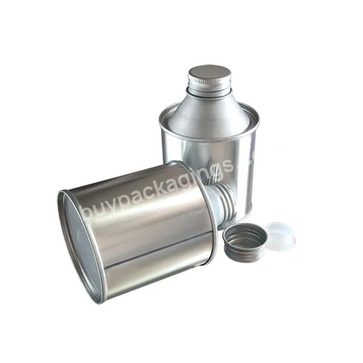 Tinplate Material 200ml Round Tin Cans With Metal Lid And Plastic Inner For Oil Packaging