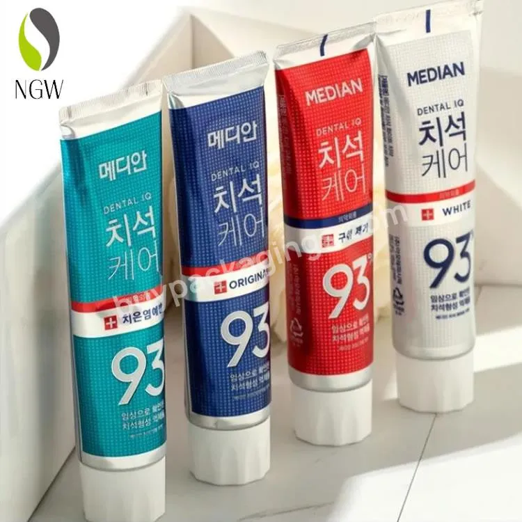 Toothpaste Packaging Tube Abl Toothpaste Aluminum Plastic Tube Own Brand Environmental Protection Silver Transparent