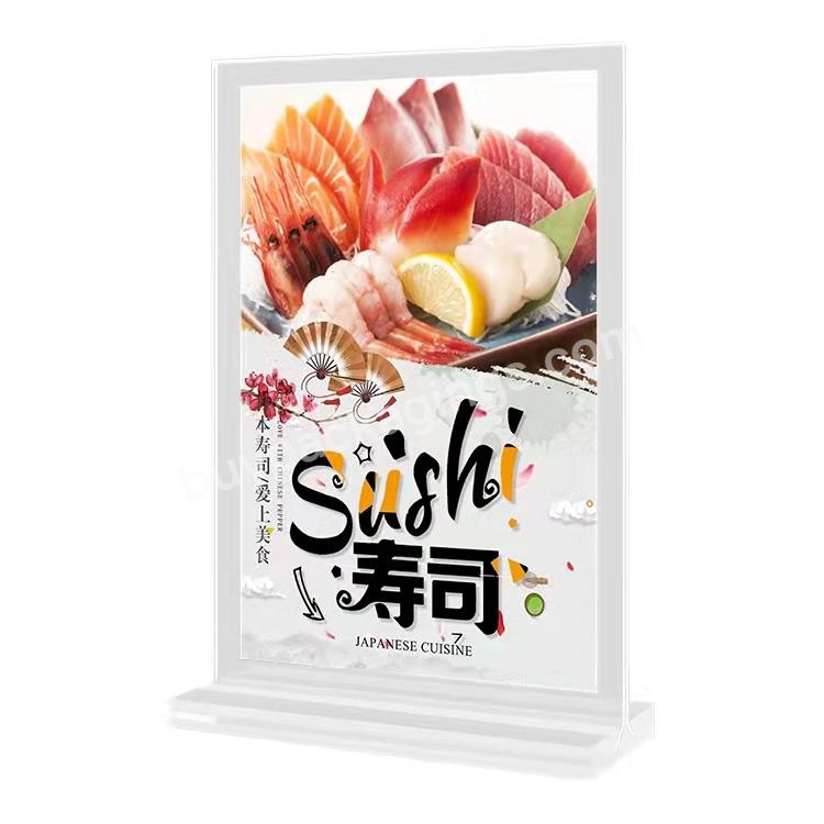 Top Quality Different Size Acrylic Tabletop Menu Display Stand - Buy Quality Clear Acrylic Sign Holder Transparent A4 A5 A6 T Sign Holder Upright Card Stand Phone Stand,A4 A5 A6 Acrylic Poster Table Restaurant Menu Holder Tabletop Display Stand,Whole