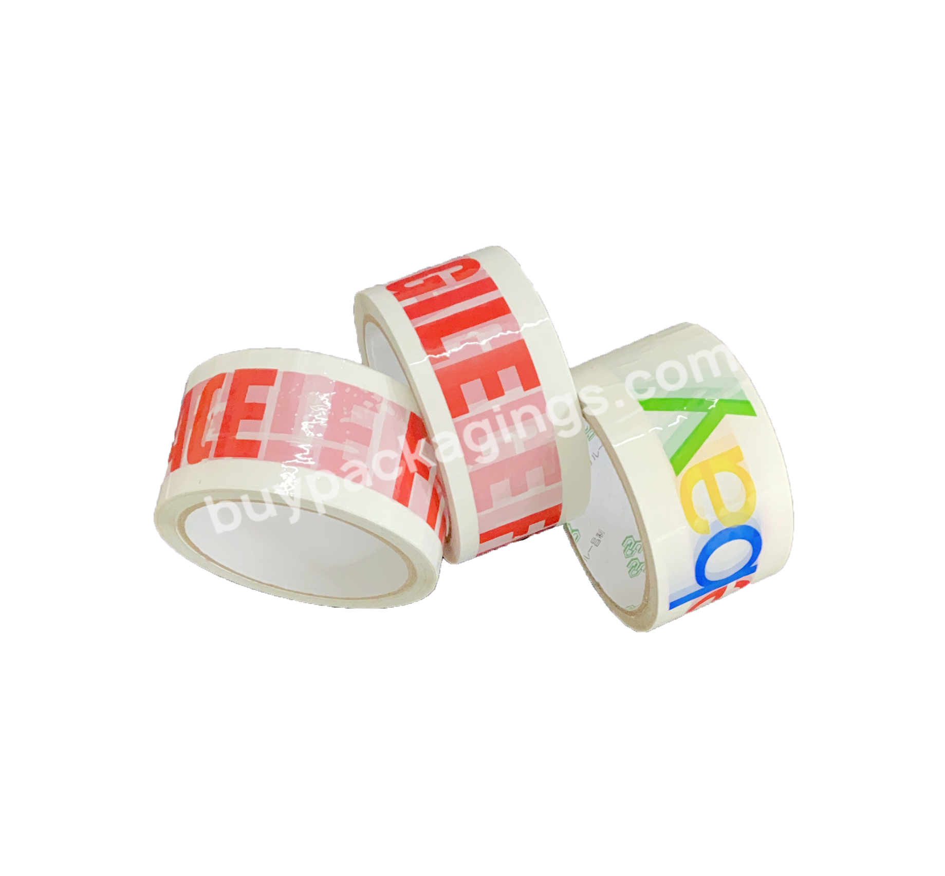 Top Quality Logo Printed Transparent Colored Bopp Eco Friendly Adhesive Custom Packing Tape With Logo