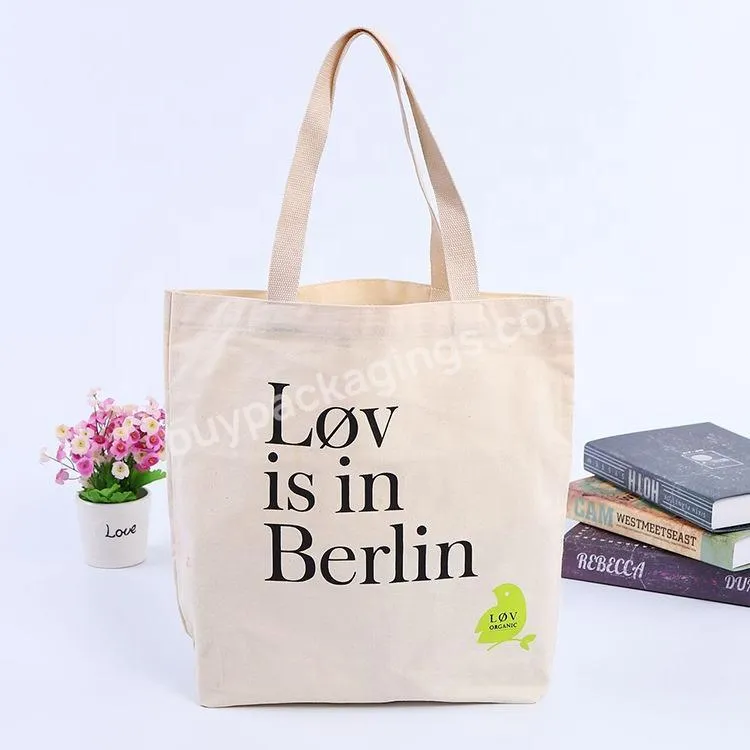 Top Quality Printed Logo Canvas Tote Bags Cotton Tote Bag