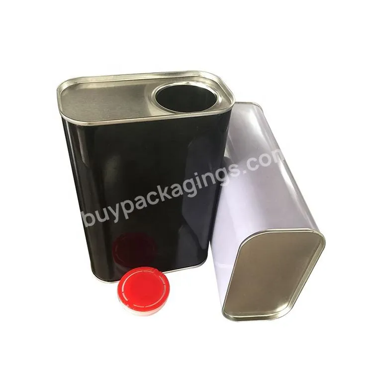 Top Sale Leak Proof 1l Oil Packaging Square Tin Can With Plastic Pull-up Lids