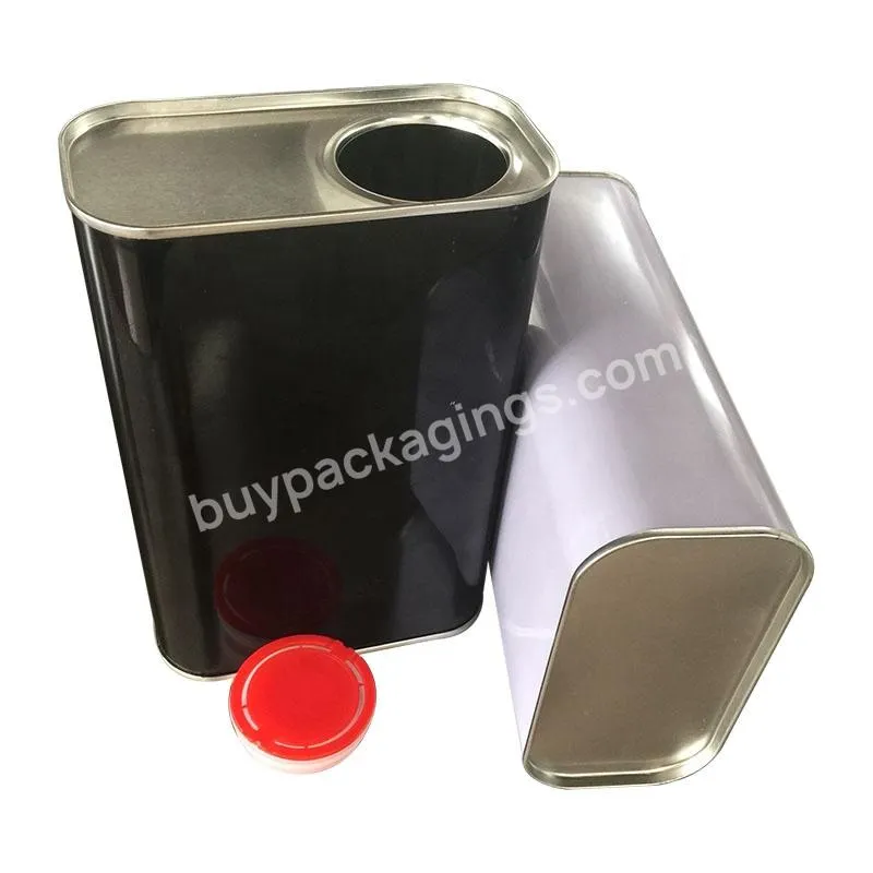 Top Sale Leak Proof 1l Oil Packaging Square Tin Can With Plastic Pull-up Lids