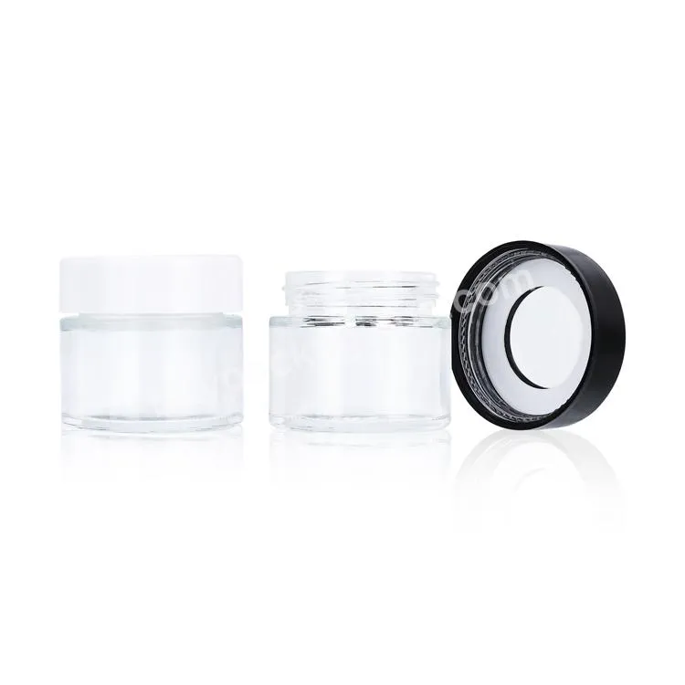 Transparent Clear Seal Storage Flower Jar Magnifying Viewing Lid Child Resistant Round Smell Proof Glass Jar With Screw Lid - Buy Smell Proof Glass Jar With Screw Lid,Clear Seal Storage Flower Jar Magnifying Viewing Lid,Transparent Clear Seal Storage