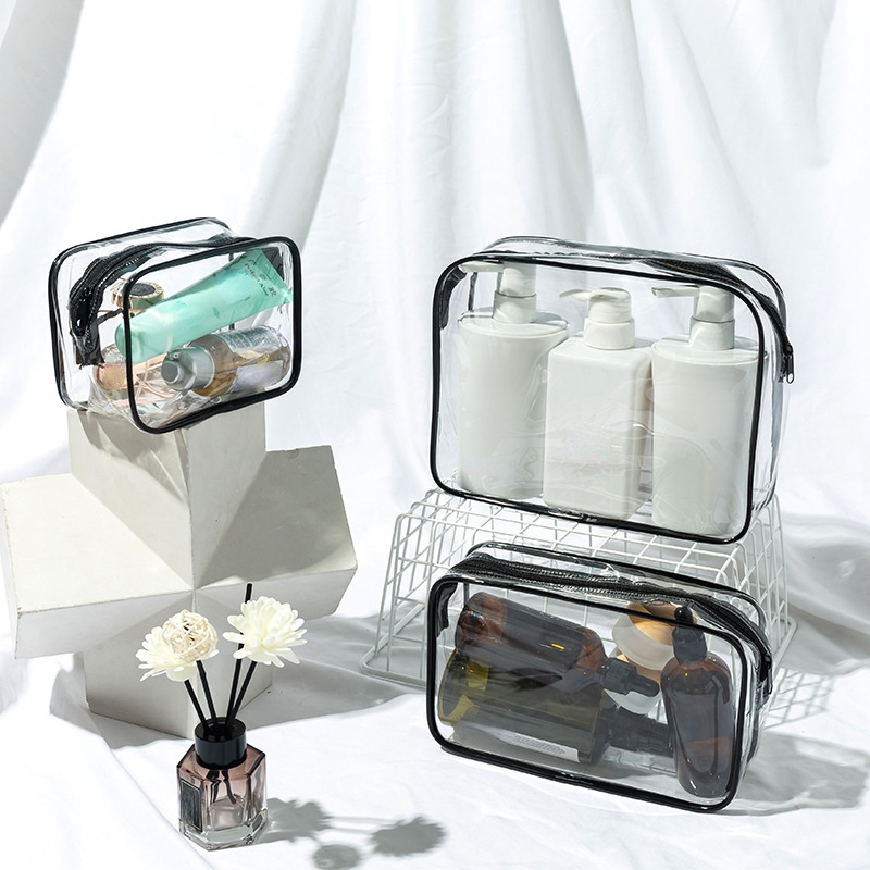 Transparent Cosmetic Bag Pvc Women Zipper Clear Makeup Bags Beauty Case Travel Make Up Organizer Storage Bath Toiletry Wash Bag