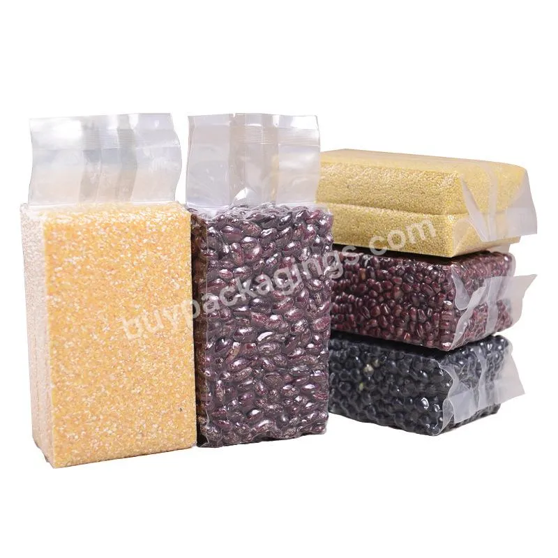 Transparent Plastic Food Packing Pouch Side Gusset Rice Brick Bag Food Vacuum Rice Bag Vacuum Plastic Bag - Buy Rice Brick Bag,Vacuum Rice Bag,Vacuum Plastic Bag.
