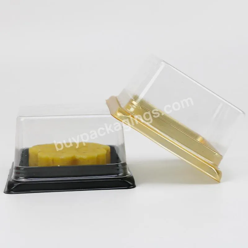 Transparent Square Plastic Cake Packaging Boxes Dessert Packaging Moon Cake Box