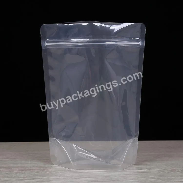 Transparent White Color Foil Kraft Paper Pla Stand Up Zipper Nozzle Pouch Packaging Standing Up Paper Bag With Nozzle Handle