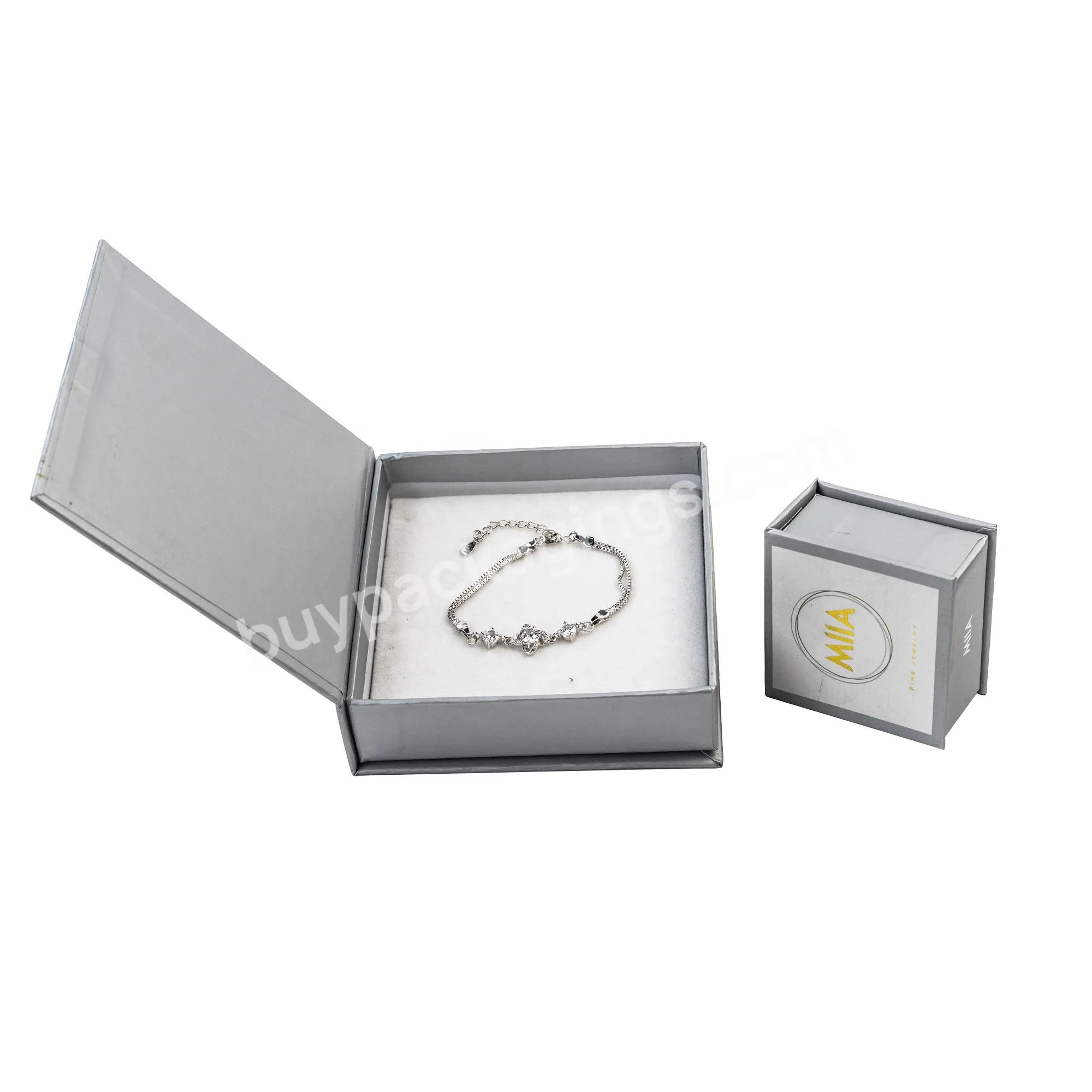 Unicolour Custom Made Rigid Box Luxury Jewelry Gift Box With Ribbon Closure