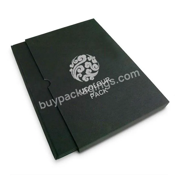 Unicolour Packaging Custom Company Uv Logo Color 3 Ring Binder And Slipcase Set File Folder