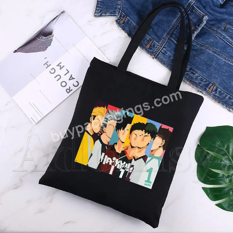 Unisex Handbags Custom Canvas Tote Bag Print Daily Use Reusable Travel Casual Shopping Bag