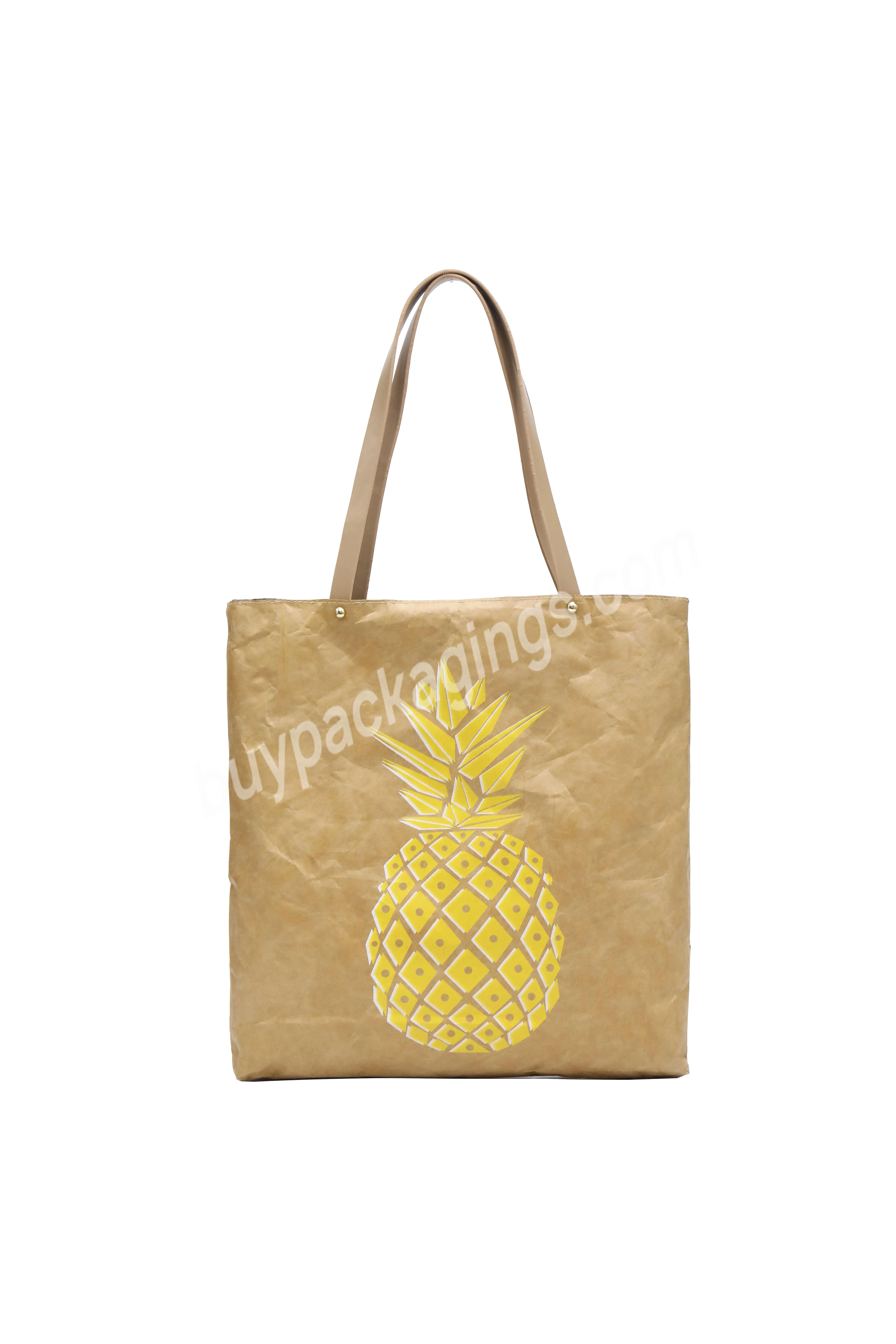 Urable Lightweight Custom Shopper Waterproof Logo Printed Dupont Paper Shoulder Tote Tyvek Bag