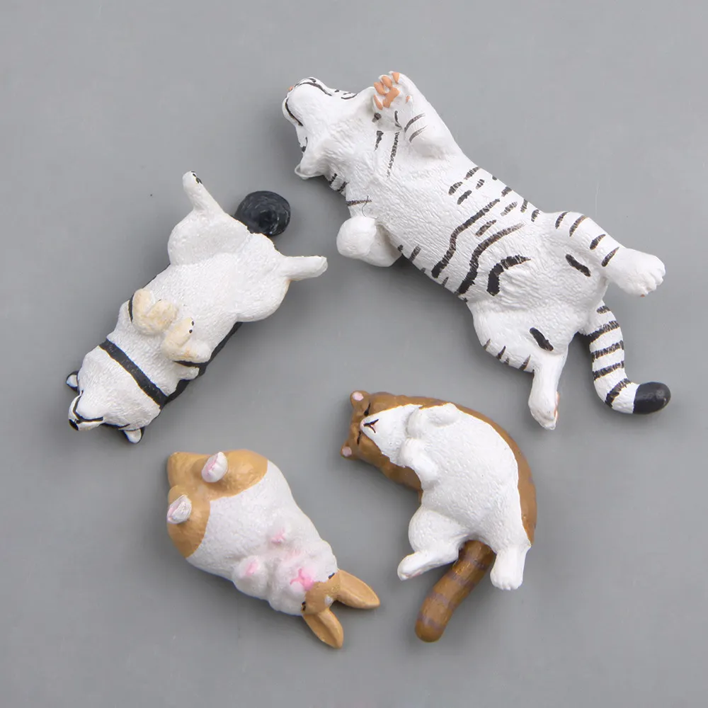 Warm Series  Lying Position Sleepy Japanese Shiba Lnu Zoo Cat Tiger Rabbit Fridge Magnetic Sticker