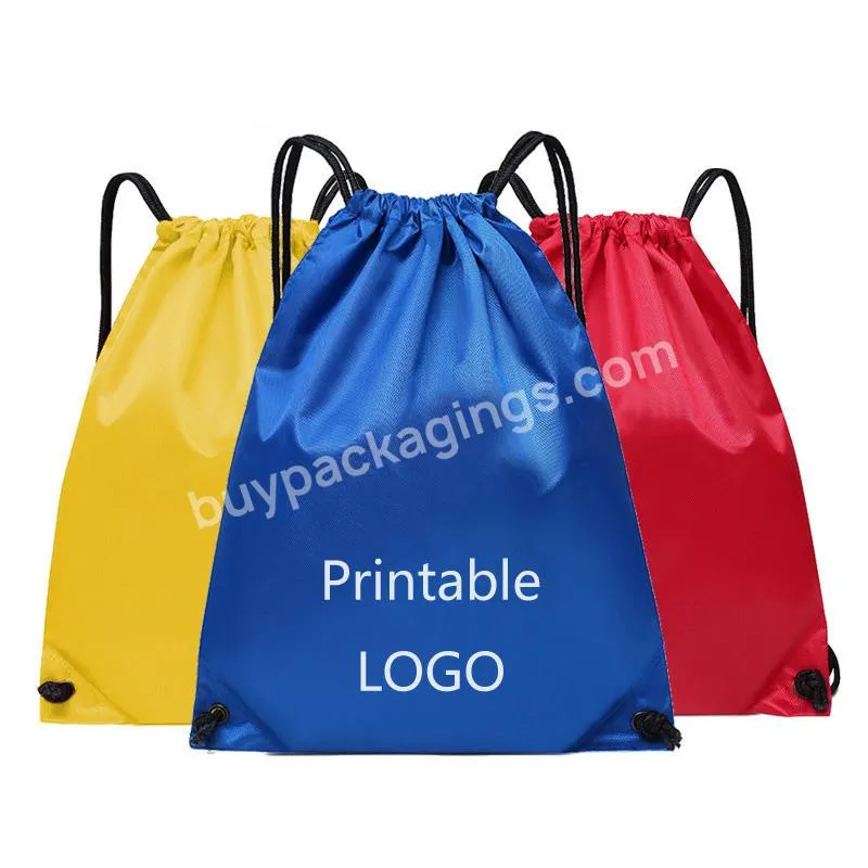 Waterproof And Portable Sports Bag Thickened Belt Riding Backpack Gym Drawstring Shoes Bag Storage Clothes Custom Logo