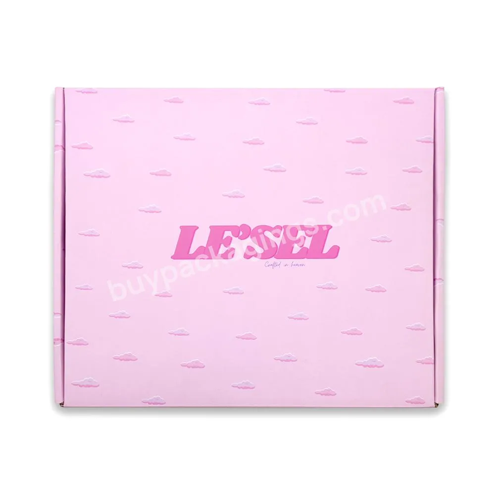 Wedding Gift Packaging Oem Factory Custom Logo Pink Color Cosmetic Corrugated Packaging Mailer Box Shipping Box Paper