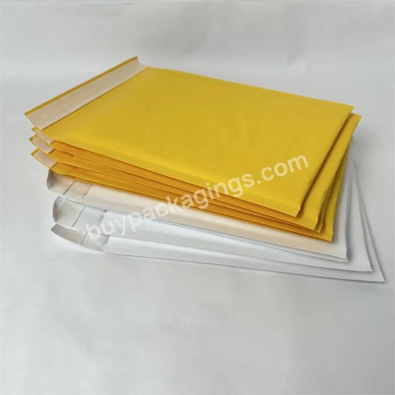 White Kraft Honeycomb Padded Mailers Thick Envelopes For Shipping And Packing Premium Recycled Paper Bubble Mailers