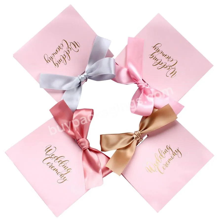 White Wedding Pink Manufactures Cardboard Paper Bags With Ropegift Packaging Recyclable Art Paper Gift Bag