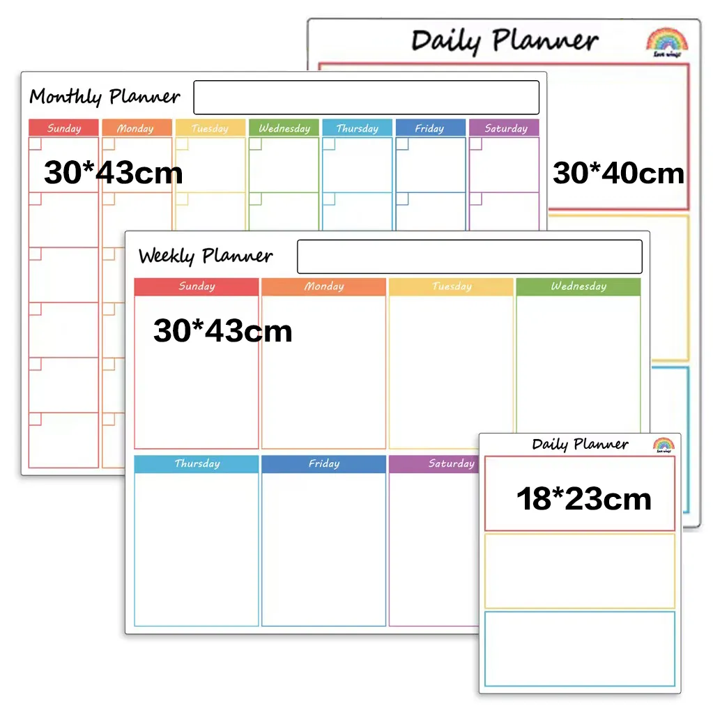 Whiteboard Calendar PVC Rubber 3D Promotional Sublimation Custom Logo Cartoon Magnetic Refrigerator Fridge Magnet