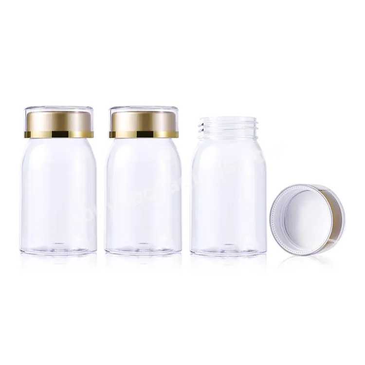 Wholesale 150ml White Transparent Luxury Capsule Pet Bottle Pills Container Vitamin Storage Empty Plastic Bottle