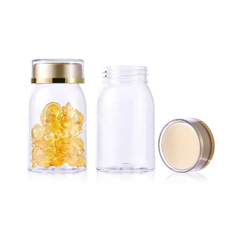 Wholesale 150ml White Transparent Luxury Capsule Pet Bottle Pills Container Vitamin Storage Empty Plastic Bottle