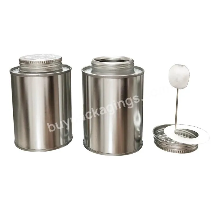 Wholesale 237ml Round Metal Tin Can With Screw Thread Lid For Glue Packaging