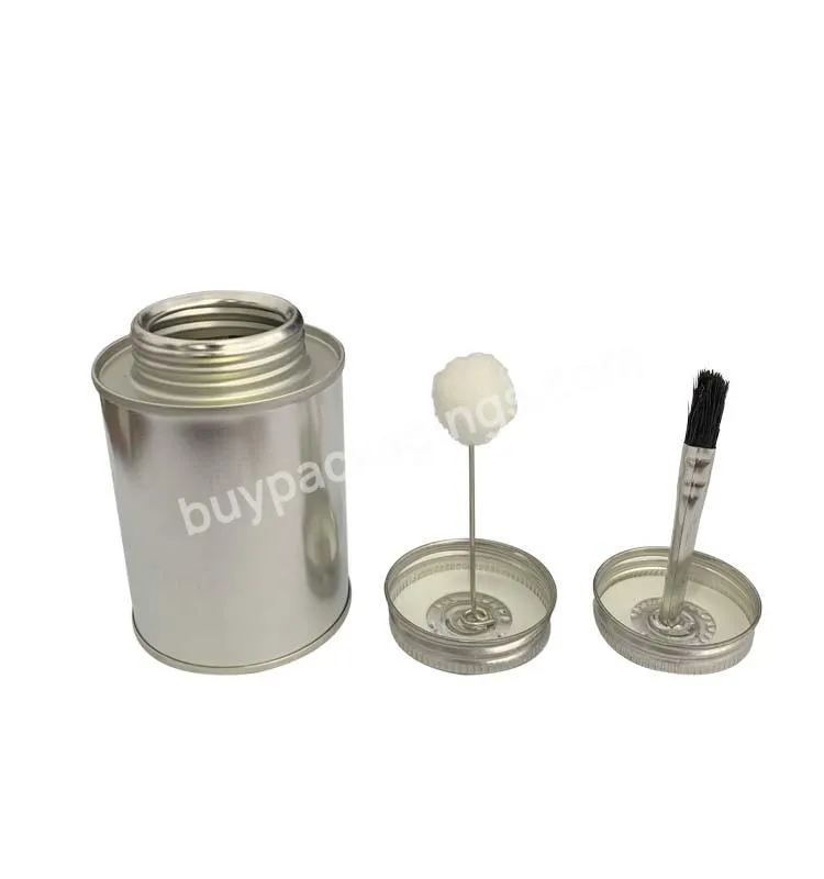 Wholesale 237ml Round Metal Tin Can With Screw Thread Lid For Glue Packaging