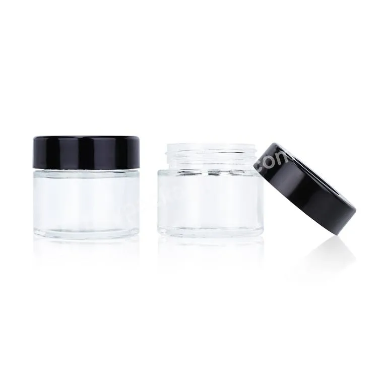 Wholesale 2oz 3oz 4oz Child Resistant Lid Air Tight Storage Stash Jar With Magnifying Glass 35 Gram Container Flower Glass Jar