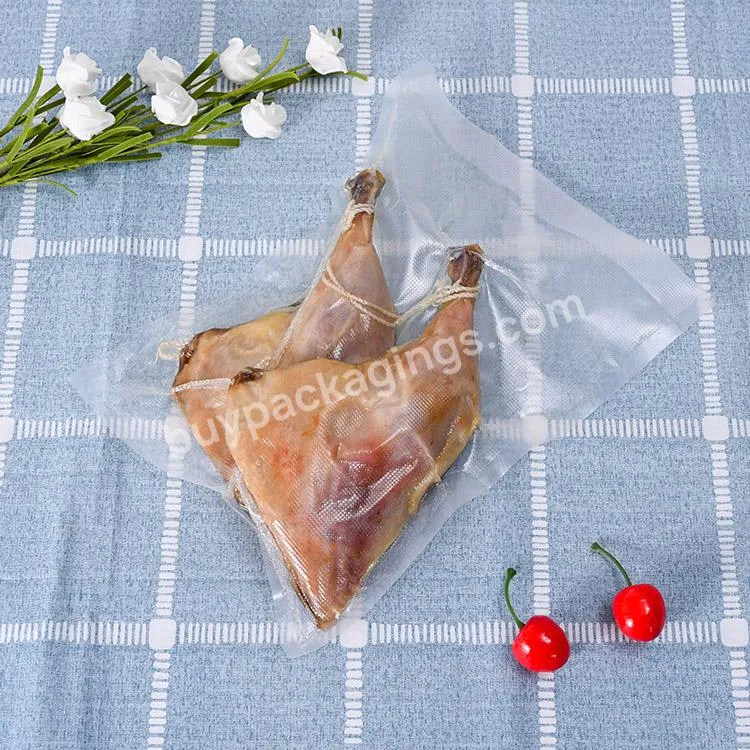 Wholesale 3 Side Sealed Vacuum Packing Bag Factory Price Food Grade Nylon Retort Pouch For Frozen Food With Tear Notch