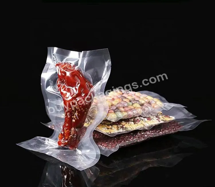 Wholesale 3 Side Sealed Vacuum Packing Bag Factory Price Food Grade Nylon Retort Pouch For Frozen Food With Tear Notch