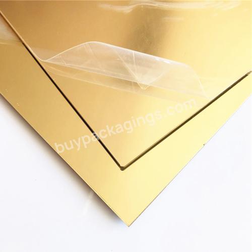 Wholesale 4*8 Golden 1mm 2mm 3mm Multifunctional Cutting Flexible Gold Acrylic Mirror Sheet